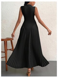 Foto 2 | Foto 2 | Vestido Largo Soly Hux Sin Mangas Plisado A Line Para Mujer - Venta Internacional.