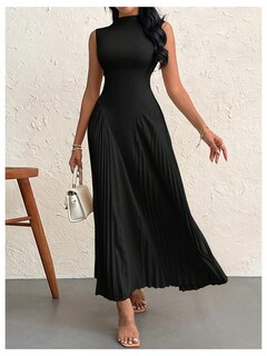 Foto 6 | Foto 6 | Vestido Largo Soly Hux Sin Mangas Plisado A Line Para Mujer - Venta Internacional.