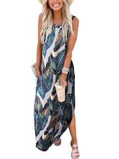 Foto 6 | Foto 6 | Vestido Anrabess Casual Holgado Sin Mangas Maxi Beach - Venta Internacional