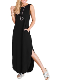 Foto 5 | Foto 5 | Vestido Anrabess Casual Sin Mangas Maxi Negro - Venta Internacional