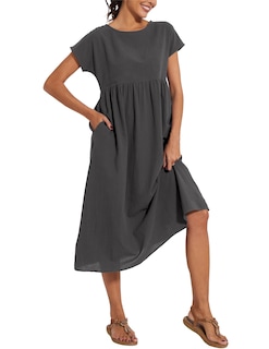 Foto 3 | Foto 3 | Vestido Wrolem Casual De Verano De Algodón Con Bolsillos Para Mujer 2024 - Venta Internacional.