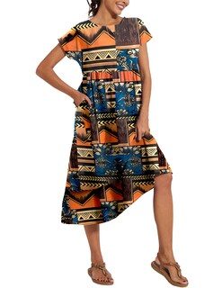 Foto 3 | Foto 3 | Vestido Wrolem Casual De Verano De Algodón Con Bolsillos Para Mujer 2024 - Venta Internacional.
