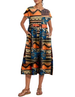 Foto 4 | Foto 4 | Vestido Wrolem Casual De Verano De Algodón Con Bolsillos Para Mujer 2024 - Venta Internacional.