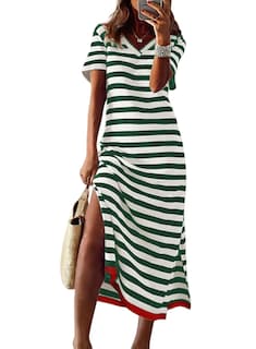 Foto 1 | Foto 1 | Vestido Largo Dokotoo A Rayas De Verano Para Mujer Verde 2xl - Venta Internacional.