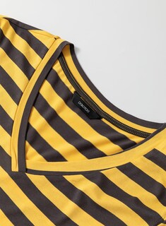 Foto 5 | Foto 5 | Vestido Largo Dokotoo 2025 Con Cuello En V Y Manga Corta A Rayas Amarillo - Venta Internacional.