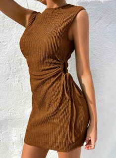 Foto 3 | Foto 3 | Vestido Acelit Primavera/verano, Boda Para Invitados, Cordón Marrón - Venta Internacional.