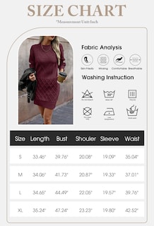 Foto 5 | Foto 5 | Vestido Tipo Suéter Angashion 2025 Otoño-invierno Para Mujer, Color Rojo Vino - Venta Internacional.