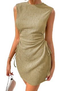 Foto 1 | Foto 1 | Vestido Acelit Corto Con Cordón Recortado Texturizado Para Invitada A La Boda - Venta Internacional.