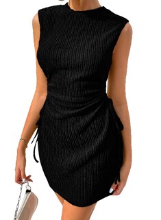 Foto 1 | Foto 1 | Vestido De Cóctel Acelit Sin Mangas Con Cordón Recortado Negro - Venta Internacional.
