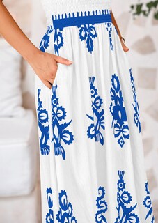 Foto 5 | Foto 5 | Vestido De Verano Prettygarden Vestido De Verano Con Estampado Floral Para Mujer, Blanco Y Azul - Venta Internacional.