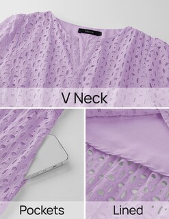 Foto 7 | Foto 7 | Vestido Largo Zesica 2025 De Verano Con Manga Corta Y Cuello En V Para Mujer - Venta Internacional.