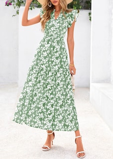 Foto 3 | Foto 3 | Vestido Midi Prettygarden Para Mujer Con Cuello En V Con Estampado Floral De Verano 2025 - Venta Internacional.