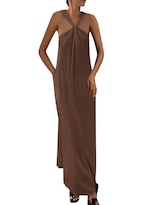 Vestido De Verano Prettygarden 2025 Sin Mangas Con Tiras Holgadas De Color Caqui Oscuro - Venta Internacional.