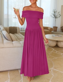 Foto 2 | Foto 2 | Vestido Largo Zesica 2025 Sin Mangas Con Hombros Descubiertos Para Mujer - Venta Internacional.
