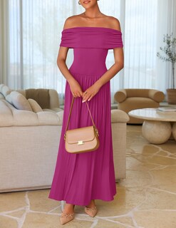 Foto 3 | Foto 3 | Vestido Largo Zesica 2025 Sin Mangas Con Hombros Descubiertos Para Mujer - Venta Internacional.