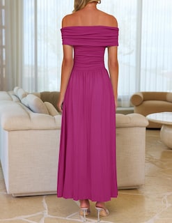 Foto 4 | Foto 4 | Vestido Largo Zesica 2025 Sin Mangas Con Hombros Descubiertos Para Mujer - Venta Internacional.