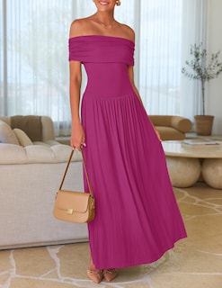 Foto 7 | Foto 7 | Vestido Largo Zesica 2025 Sin Mangas Con Hombros Descubiertos Para Mujer - Venta Internacional.