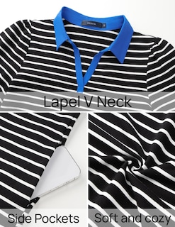 Foto 5 | Foto 5 | Vestido Zesica Minivestido Casual De Verano A Rayas Negro Para Mujer - Venta Internacional.
