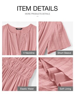 Foto 4 | Foto 4 | Vestido Casual Btfbm Para Mujer, Verano 2025, Cuello En V Y Cintura Elástica - Venta Internacional.