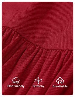 Foto 6 | Foto 6 | Vestido Largo Zesica 2025 Para Verano Con Hombros Descubiertos, Color Rojo - Venta Internacional.