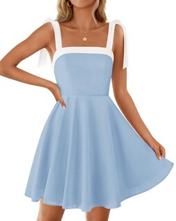 Foto 1 | Foto 1 | Vestido Zesica Mini Con Cuello Cuadrado, Estilo Bohemio, Verano 2025, Para Mujer - Venta Internacional.