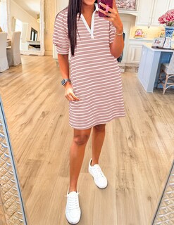 Foto 7 | Foto 7 | Vestido Zesica Summer Casual a Rayas Mini Rosa - Venta Internacional