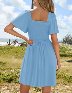 Foto 4 | Foto 4 | Vestido Zesica Para Mujer, Verano 2025, Casual, Con Mangas Onduladas - Venta Internacional.