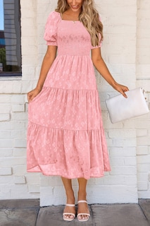 Foto 3 | Foto 3 | Vestido Midi Prettygarden De Verano Con Cuello Cuadrado Floral Para Mujer - Venta Internacional.