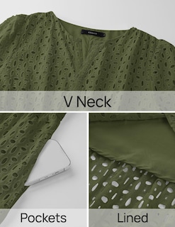 Foto 7 | Foto 7 | Vestido Largo Zesica 2025 De Verano Con Manga Corta Y Cuello En V Para Mujer - Venta Internacional.