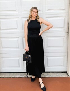 Foto 6 | Foto 6 | Vestido Largo Zesica 2025 Sin Mangas Con Cuello Redondo Y Bolsillos - Negro - Venta Internacional.