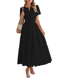 Foto 1 | Foto 1 | Vestido Casual Btfbm Para Mujer, Verano 2025, Cuello En V Y Cintura Elástica - Venta Internacional.