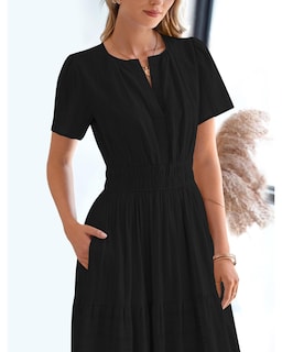 Foto 7 | Foto 7 | Vestido Casual Btfbm Para Mujer, Verano 2025, Cuello En V Y Cintura Elástica - Venta Internacional.