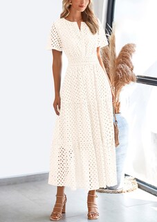 Foto 4 | Foto 4 | Vestido Largo Prettygarden 2025 Para Mujer Con Cuello En V Y Manga Corta - Venta Internacional.