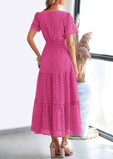 Foto 2 | Foto 2 | Vestido Largo Prettygarden 2025 De Verano Con Cuello En V Y Ojales Para Mujer - Venta Internacional.