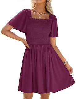 Foto 1 | Foto 1 | Vestido Zesica Para Mujer, Verano 2025, Casual, Con Mangas Onduladas - Venta Internacional.