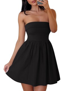 Foto 1 | Foto 1 | Vestido Zesica Summer Strapless Mini 2025 Con Hombros Descubiertos, Negro - Venta Internacional.