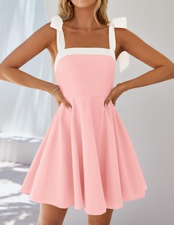 Foto 6 | Foto 6 | Vestido Zesica 2025, Estilo Bohemio, Cuello Cuadrado, Color Rosa, Talla L - Venta Internacional.