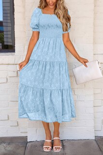 Foto 3 | Foto 3 | Vestido Midi Prettygarden Para Mujer, Estampado Floral, Estampado En Forma De A, Para Mujer - Venta Internacional.