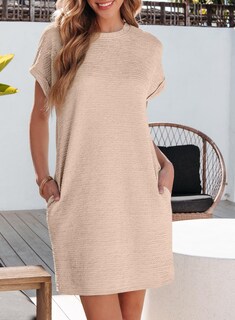 Foto 5 | Foto 5 | Vestido Evaless Para Verano Primavera 2025, Manga Corta, Mini Albaricoque - Venta Internacional.