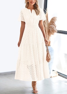 Foto 5 | Foto 5 | Vestido Largo Prettygarden 2025 Para Mujer Con Cuello En V Y Manga Corta - Venta Internacional.
