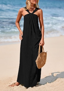 Foto 4 | Foto 4 | Vestido De Verano Prettygarden Para Mujer 2025 Con Tiras Holgadas, Negro - Venta Internacional.