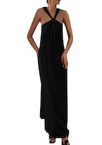 Vestido De Verano Prettygarden 2025 Para Mujer Sin Mangas Maxi Negro - Venta Internacional.