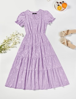 Foto 7 | Foto 7 | Vestido Zesica Para Mujer, Verano 2025, Manga Corta, Manga Corta, Color Morado - Venta Internacional.