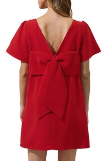 Foto 1 | Foto 1 | Vestido Kedera Para Mujer, Cuello Redondo, Manga Corta, Casual, Rojo - Venta Internacional.