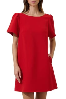 Foto 2 | Foto 2 | Vestido Kedera Para Mujer, Cuello Redondo, Manga Corta, Casual, Rojo - Venta Internacional.