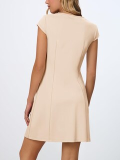 Foto 4 | Foto 4 | Vestido Merokeety Para Mujer, Cuello En V, Oficina De Negocios, Manga Corta - Venta Internacional.