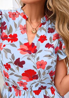 Foto 5 | Foto 5 | Vestido Midi Prettygarden Para Mujer Con Cuello En V Con Estampado Floral De Verano 2025 - Venta Internacional.