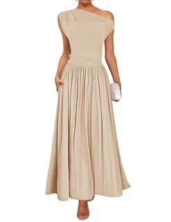 Foto 1 | Foto 1 | Vestido Largo Zesica Summer 2025 Con Un Solo Hombro Casual Para Mujer - Venta Internacional.