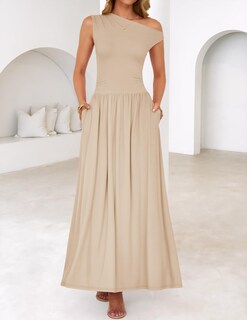 Foto 2 | Foto 2 | Vestido Largo Zesica Summer 2025 Con Un Solo Hombro Casual Para Mujer - Venta Internacional.