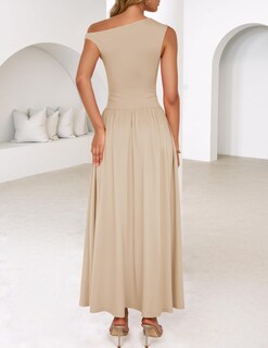 Foto 4 | Foto 4 | Vestido Largo Zesica Summer 2025 Con Un Solo Hombro Casual Para Mujer - Venta Internacional.